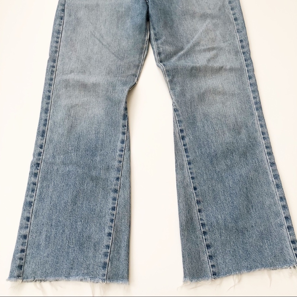 Re/done Originals High Rise Ankle Crop Flare Jeans - Picture 3 of 7
